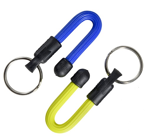Gear Tie Key Ring in Blue